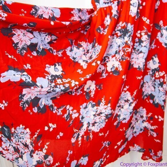 Modcloth Fits of Bliss Midi Floral Wrap red Dress, 3X - Picture 13 of 16
